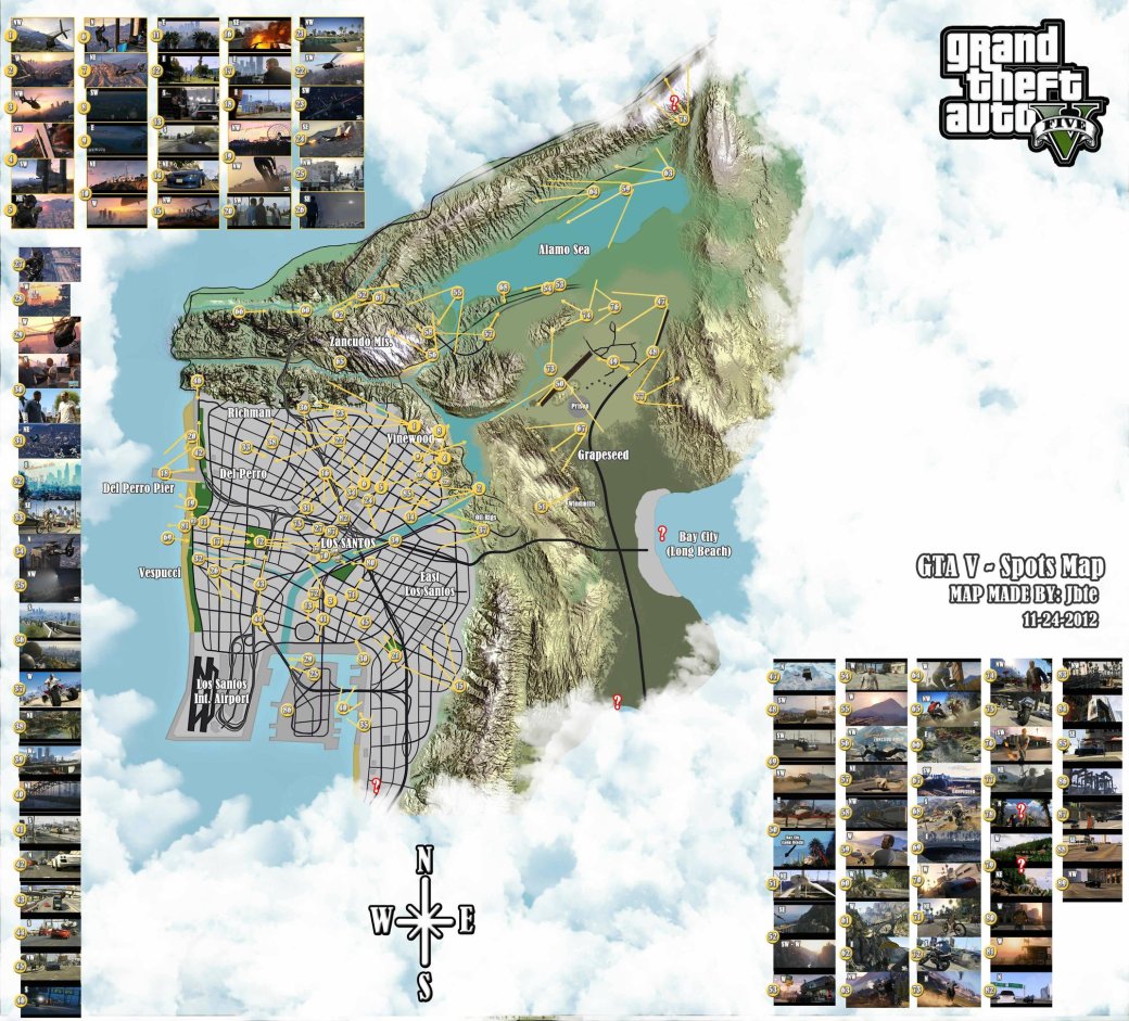 Фанатская карта GTA 5, основанная на трейлерах и скриншотах. - Изображение 1 Фанатская карта GTA 5, основанная на трейлерах и скриншотах. - Изображение 1