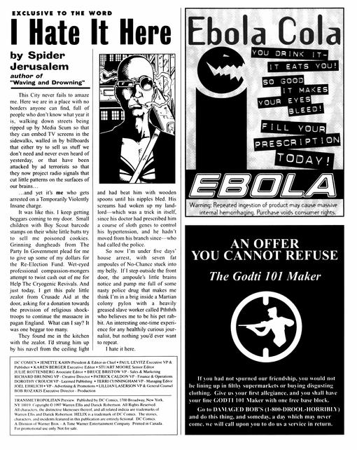 Комиксы: Transmetropolitan - Изображение 2 Комиксы: Transmetropolitan - Изображение 2