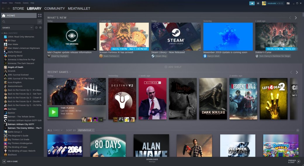 Steam полностью обновил библиотеку игр. Выглядит круто