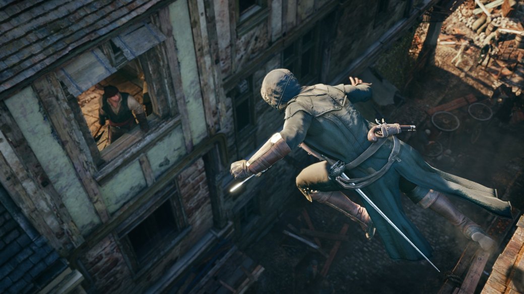 Гифка дня: отрицание гравитации в Assassinʼs Creed Unity